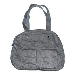 Thirty-One Solid Gray Diaper Bag Unisex Shoulder Bag EUC